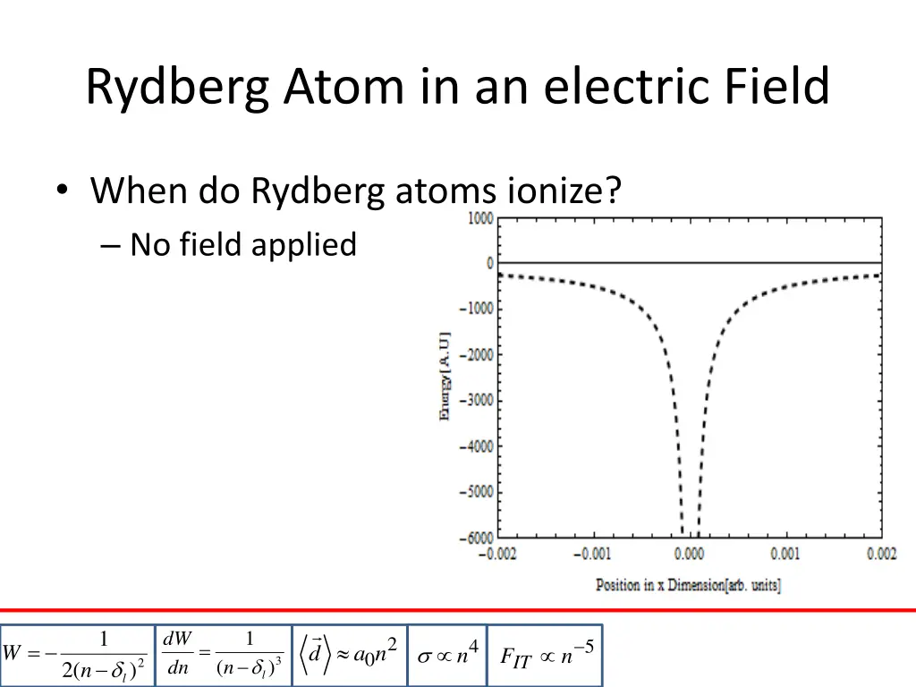 rydberg atom in an electric field