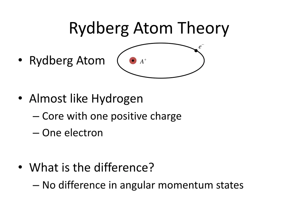 rydberg atom theory