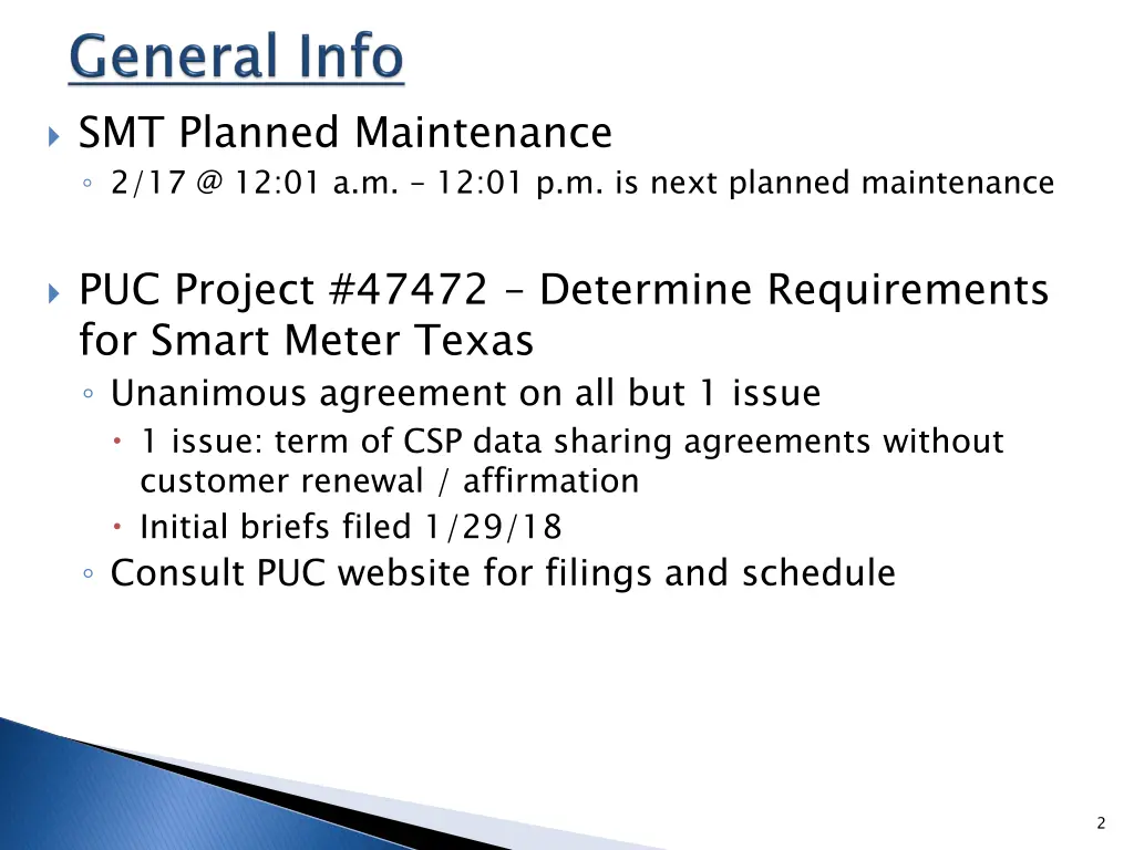 smt planned maintenance