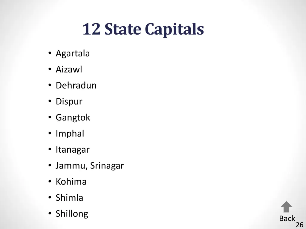 12 state capitals