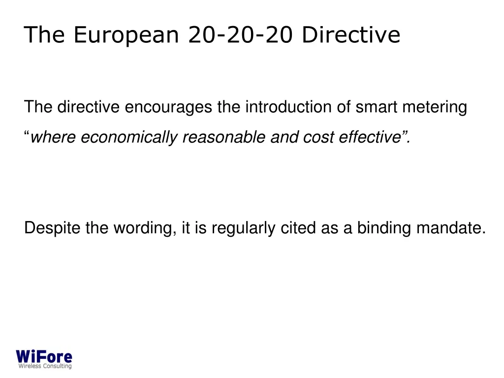 the european 20 20 20 directive