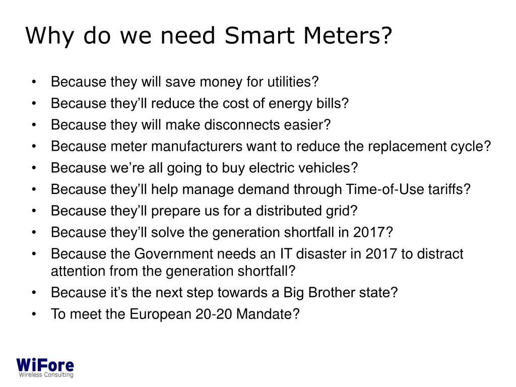 why do we need smart meters