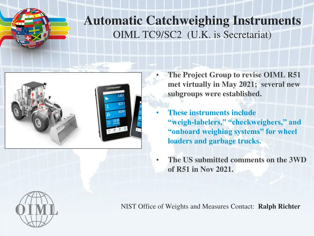 automatic catchweighing instruments oiml