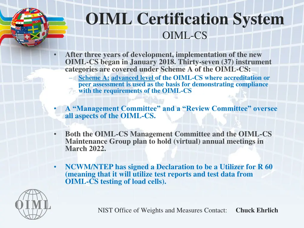 oiml certification system oiml cs