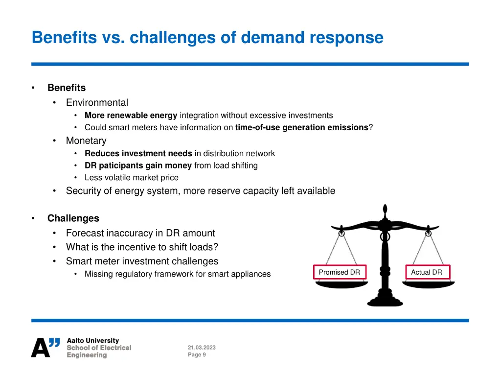 benefits vs challenges of demand response