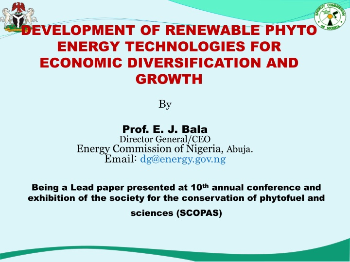 development of renewable phyto energy