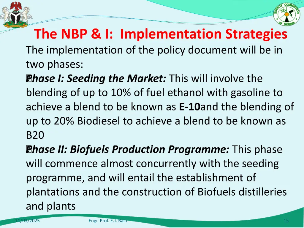 the nbp i implementation strategies