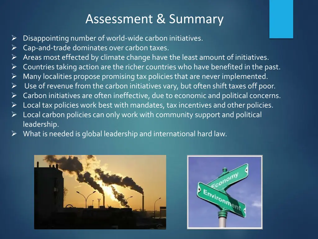 assessment summary