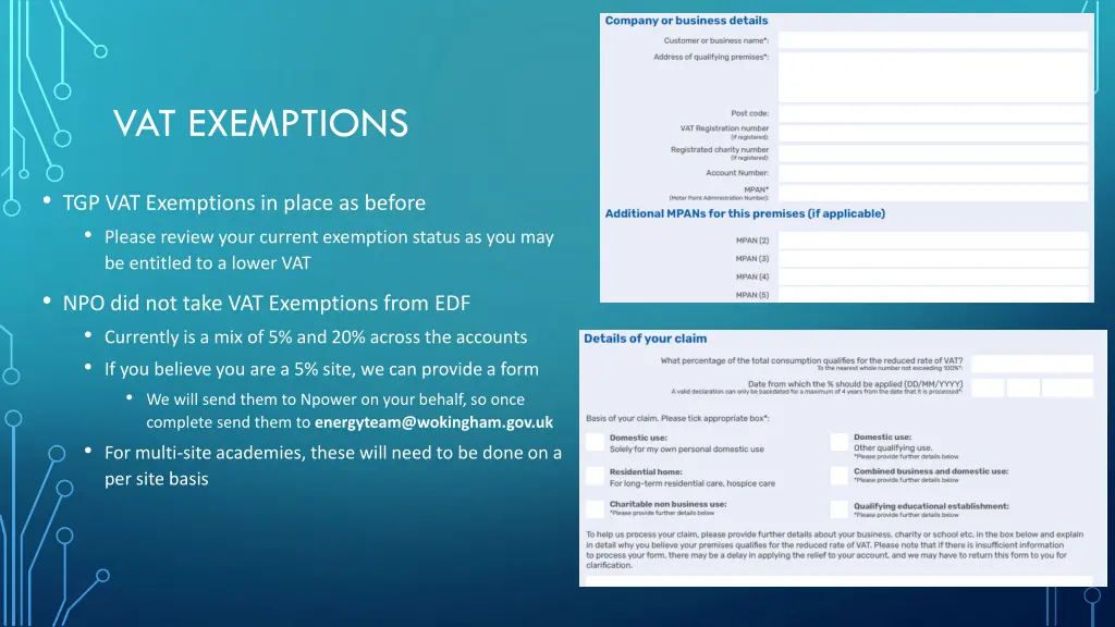 vat exemptions
