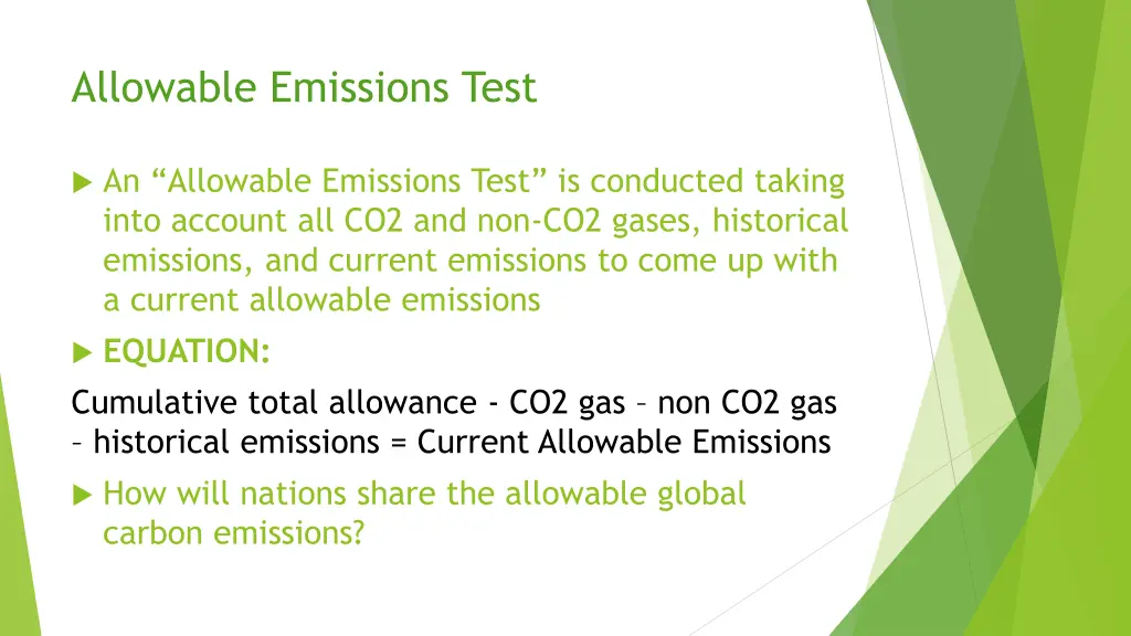 allowable emissions test