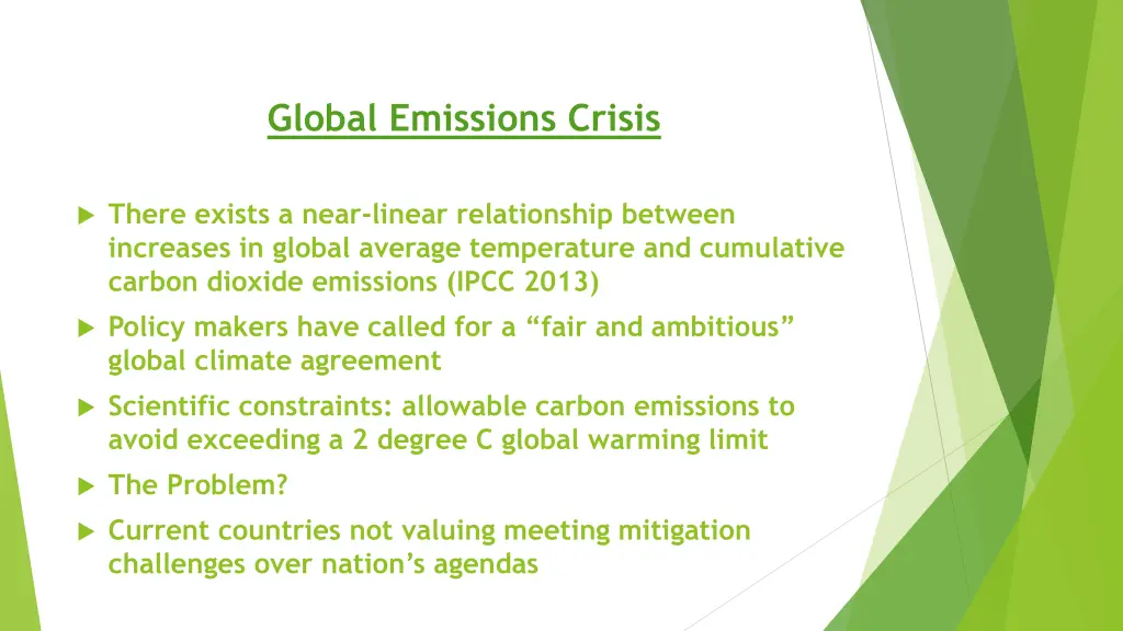 global emissions crisis