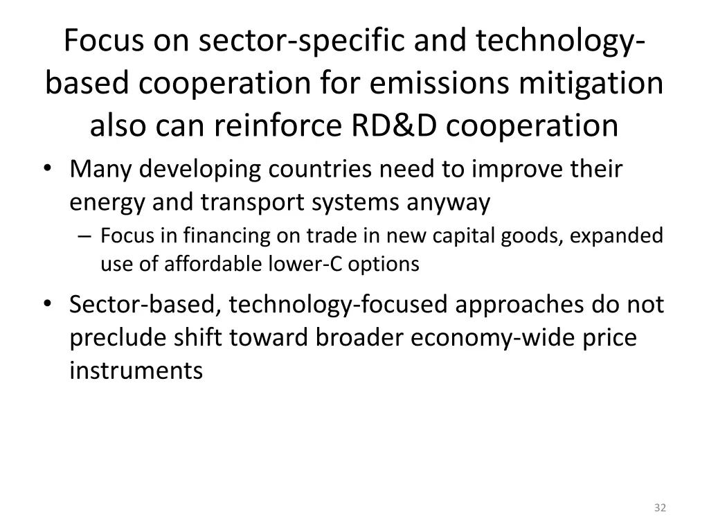 focus on sector specific and technology based