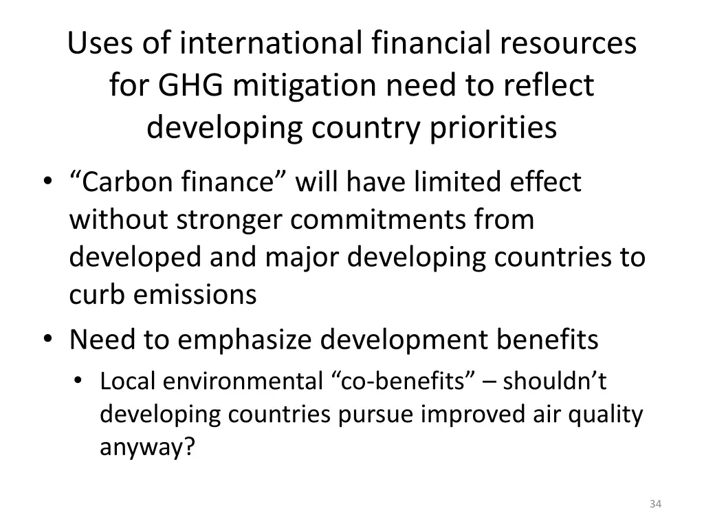 uses of international financial resources