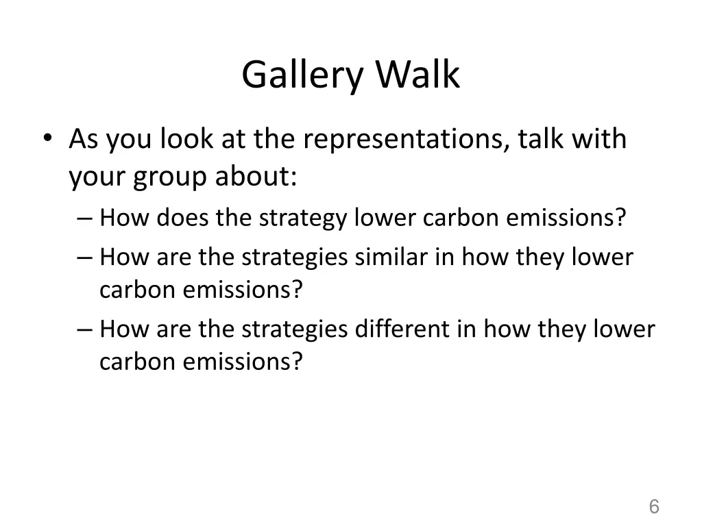 gallery walk