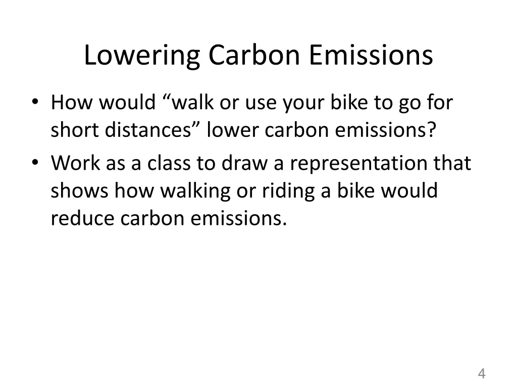 lowering carbon emissions