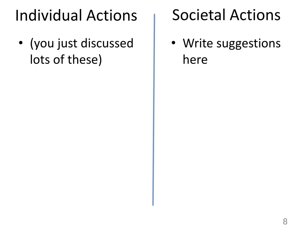 societal actions