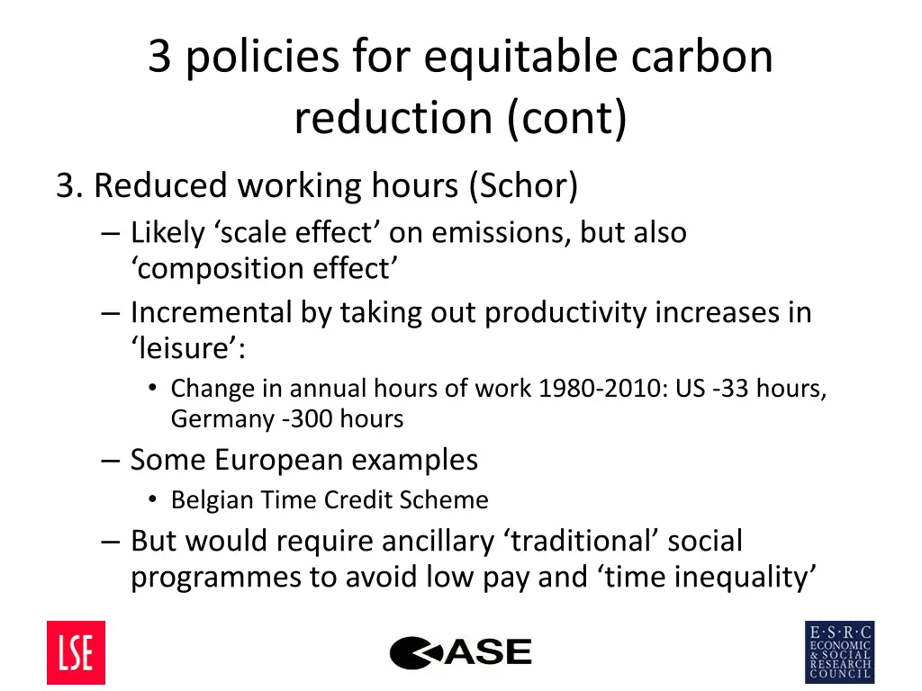 3 policies for equitable carbon reduction cont