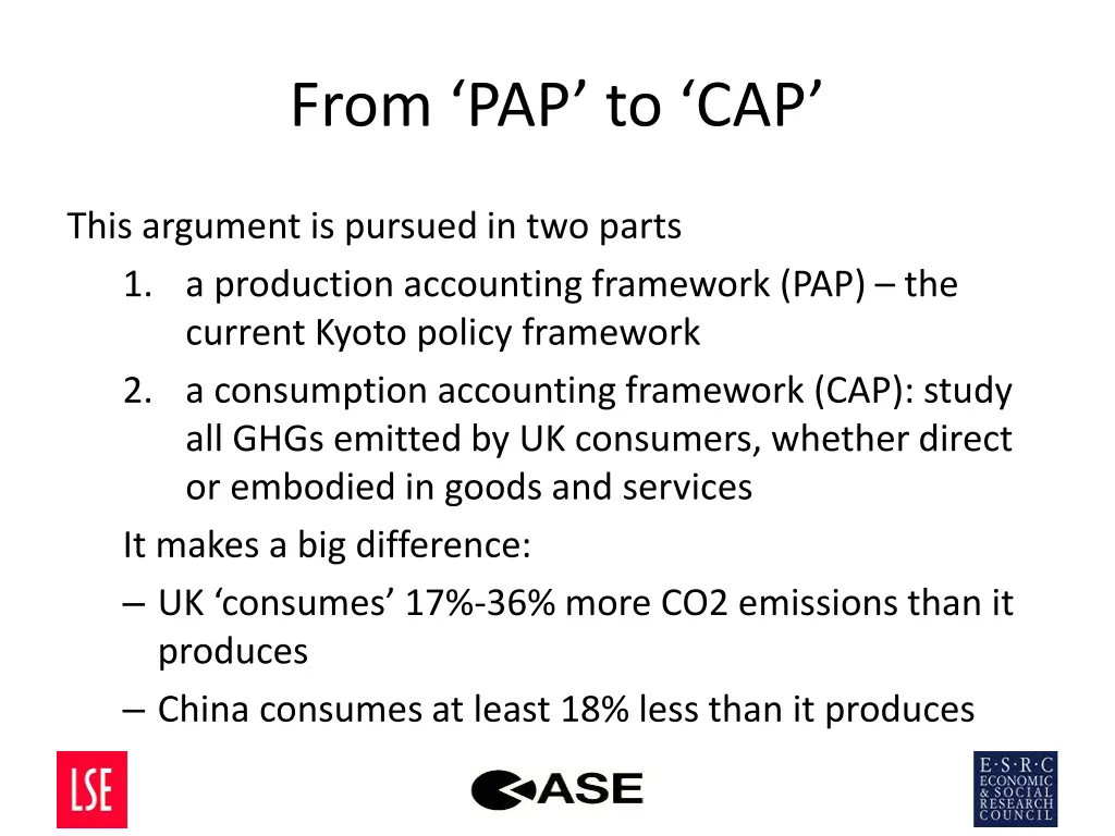 from pap to cap