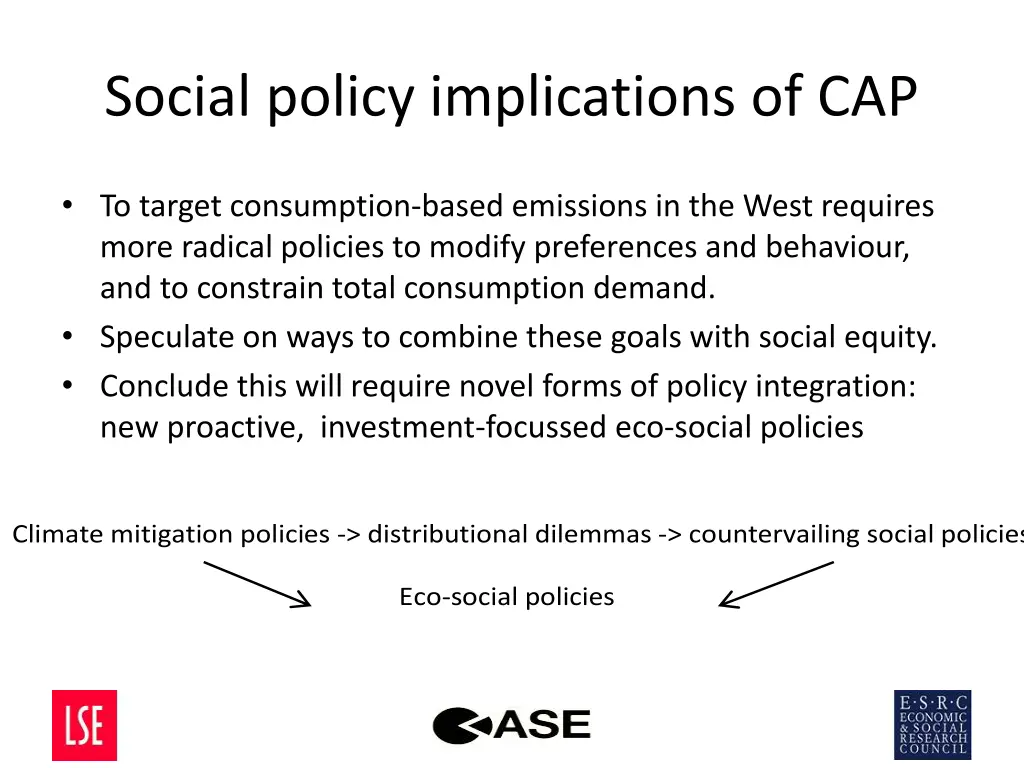 social policy implications of cap