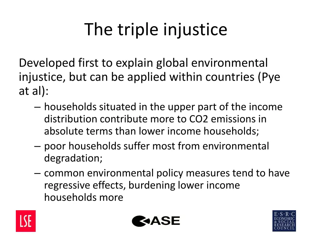 the triple injustice