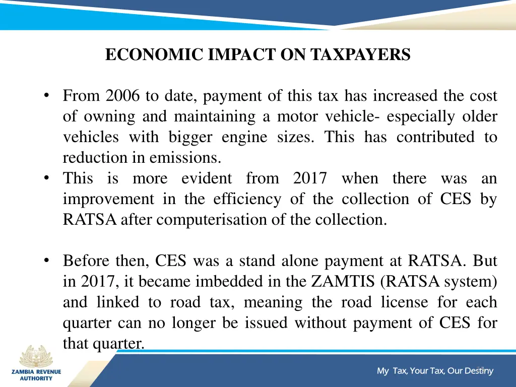 economic impact on taxpayers