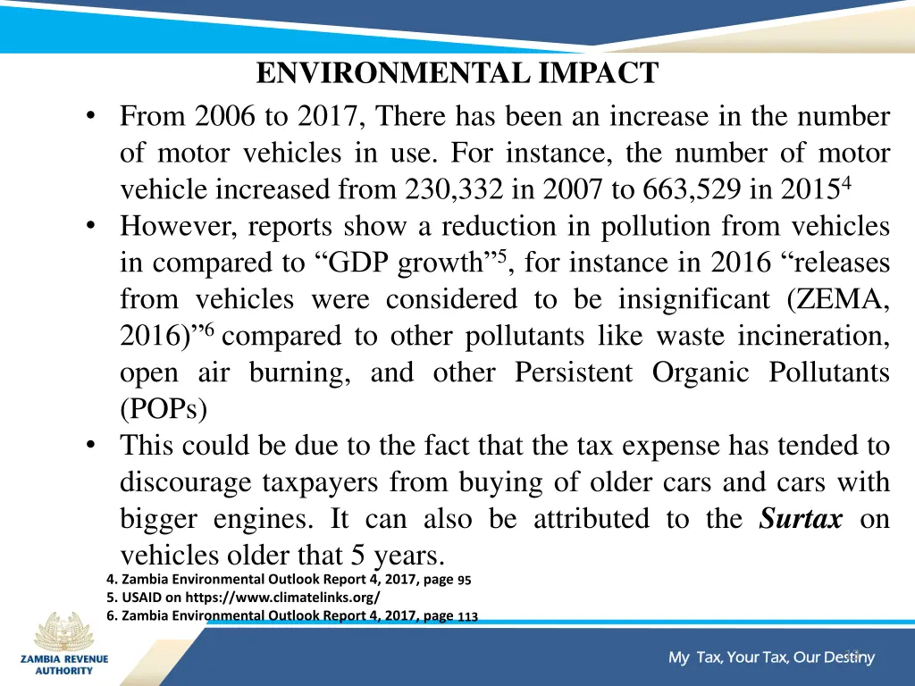 environmental impact from 2006 to 2017 there