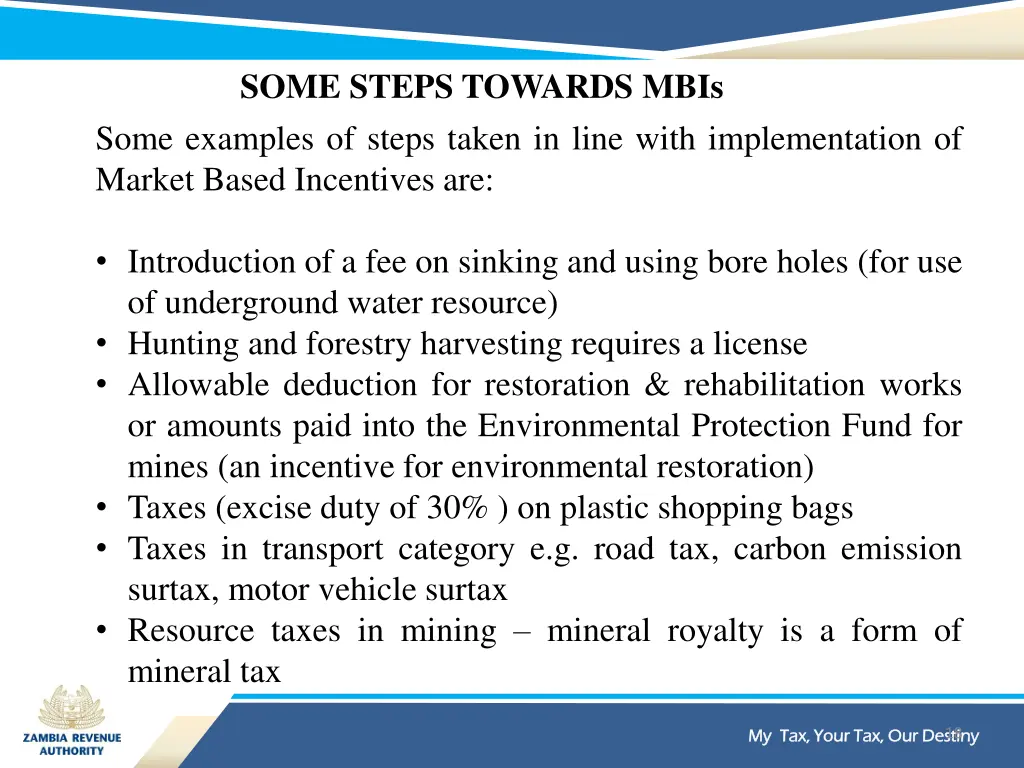 some steps towards mbis some examples of steps