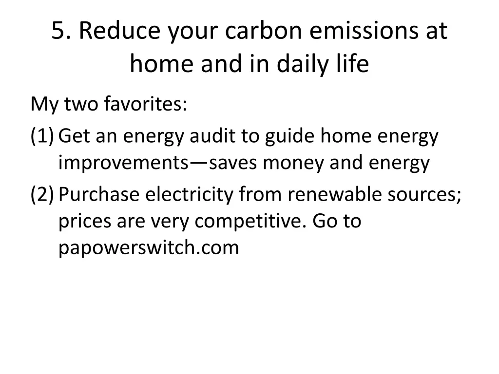 5 reduce your carbon emissions at home