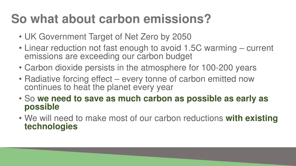 so what about carbon emissions