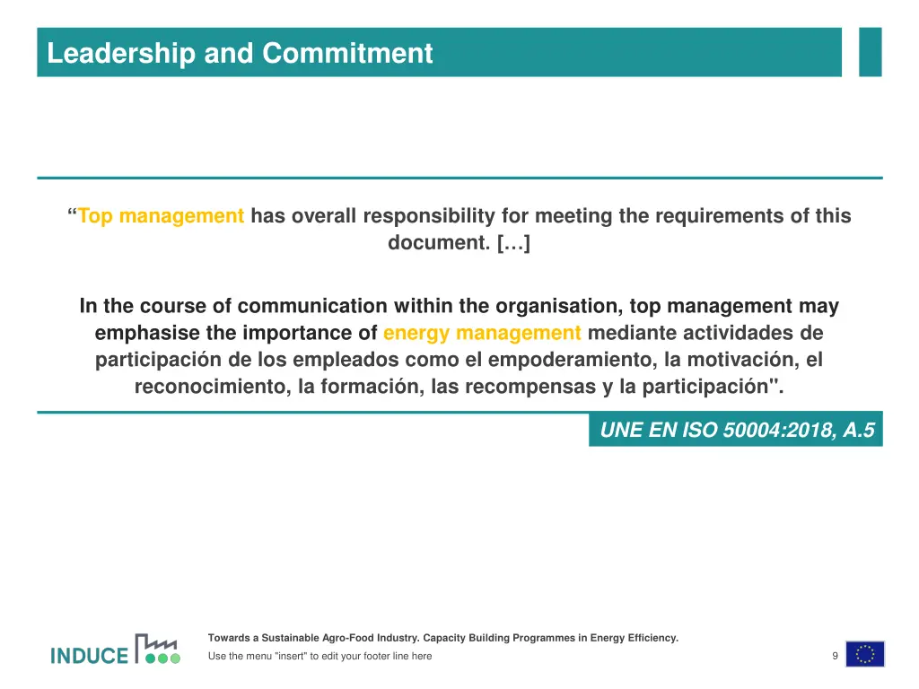 leadership and commitment