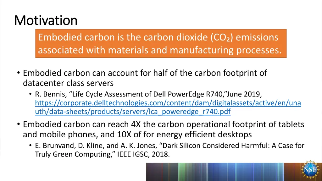 motivation motivation embodied carbon