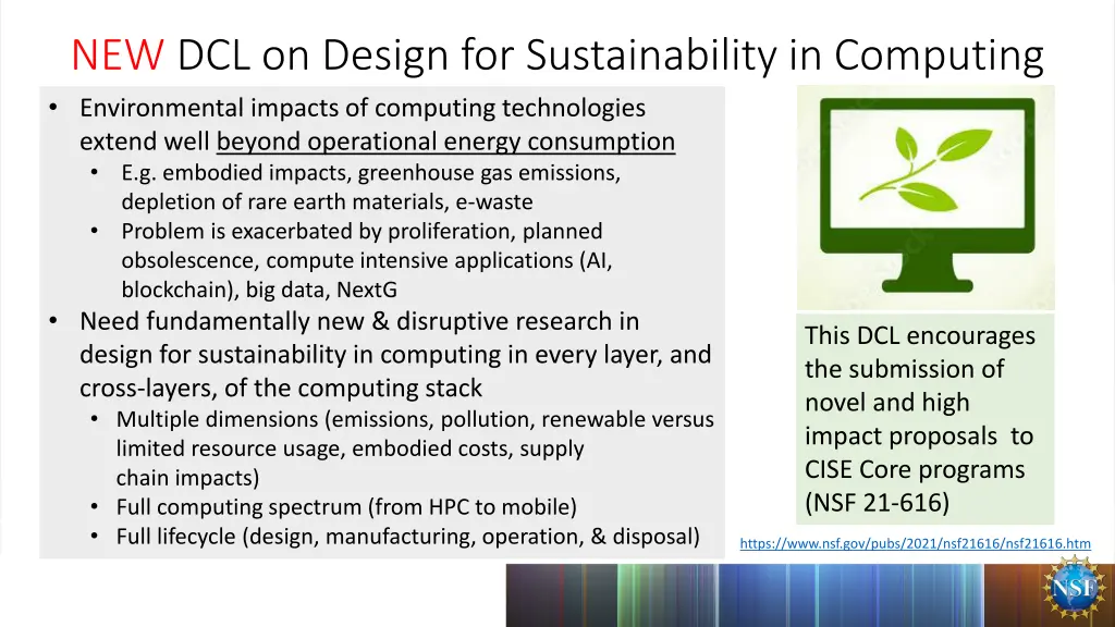 new dcl on design for sustainability in computing