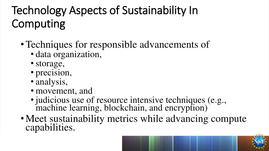 technology aspects of sustainability