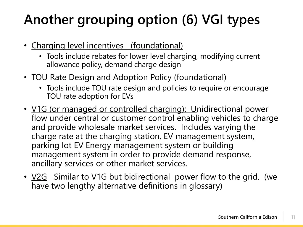 another grouping option 6 vgi types