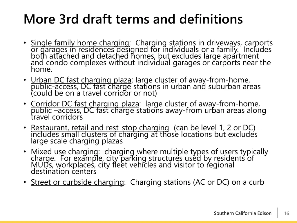 more 3rd draft terms and definitions