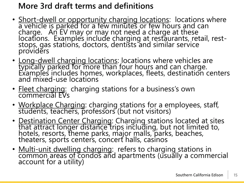 more 3rd draft terms and definitions short dwell