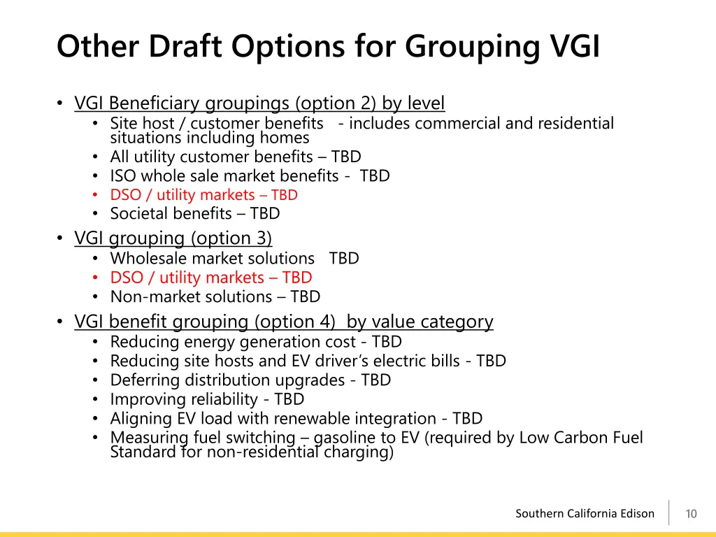 other draft options for grouping vgi