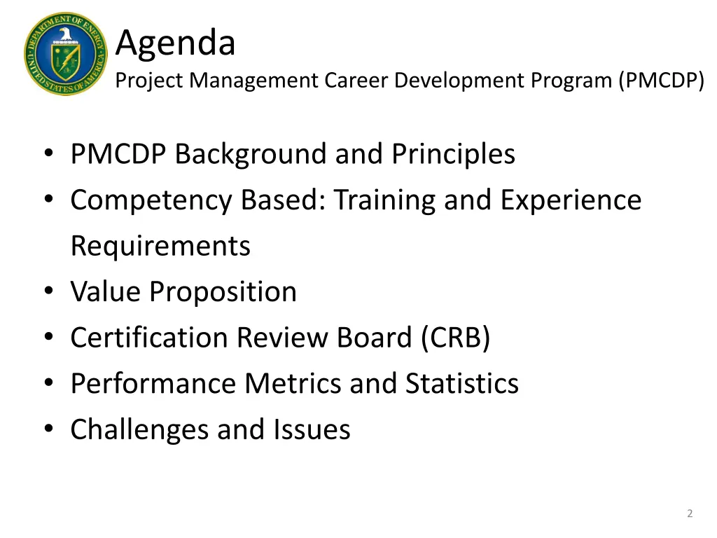 agenda project management career development
