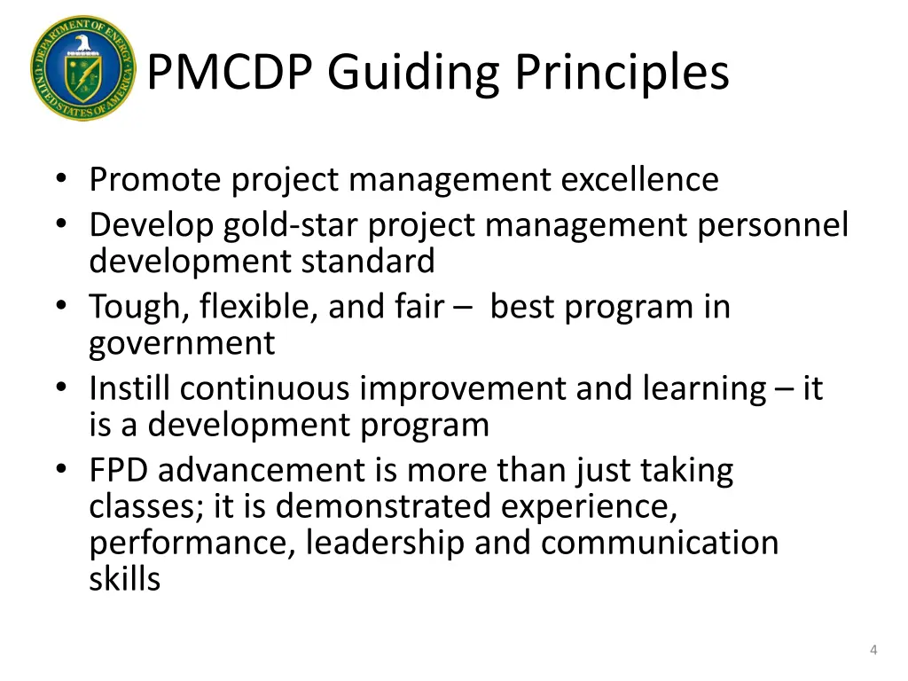 pmcdp guiding principles