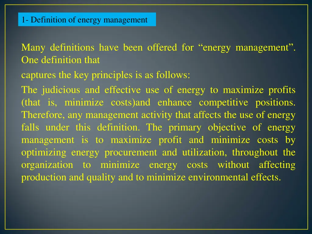 1 definition of energy management