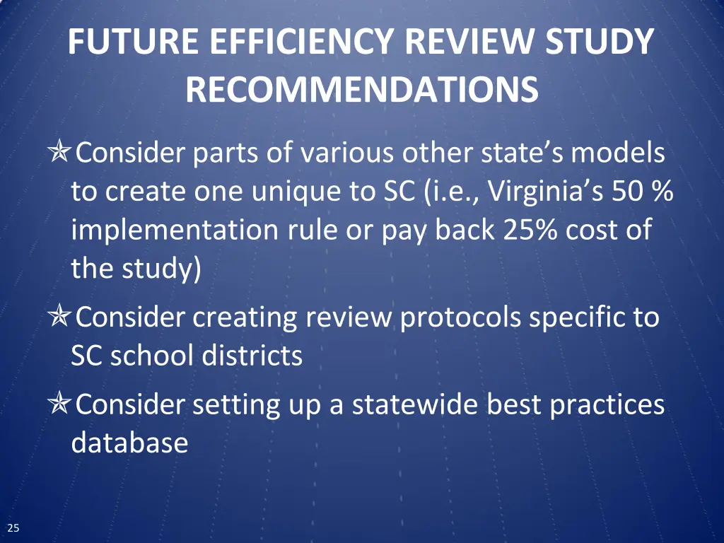 future efficiency review study recommendations 1
