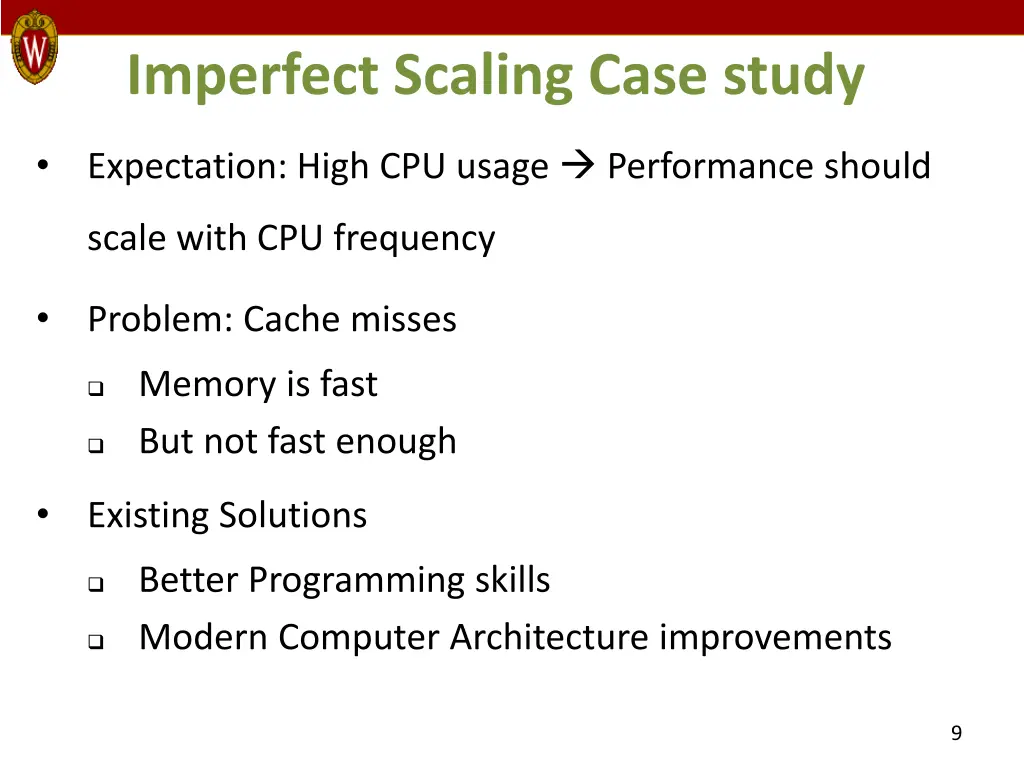 imperfect scaling case study