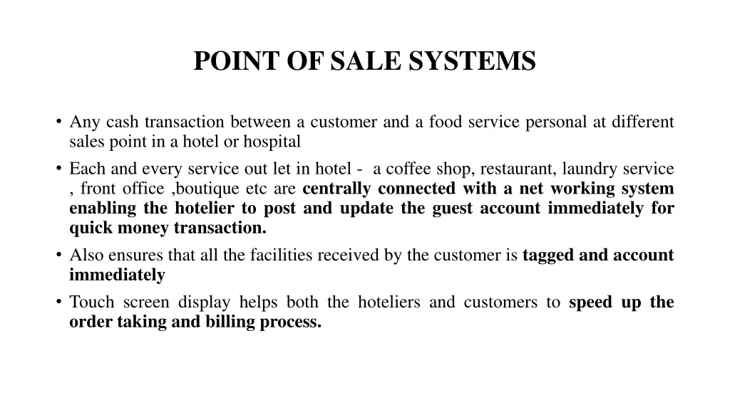 point of sale systems