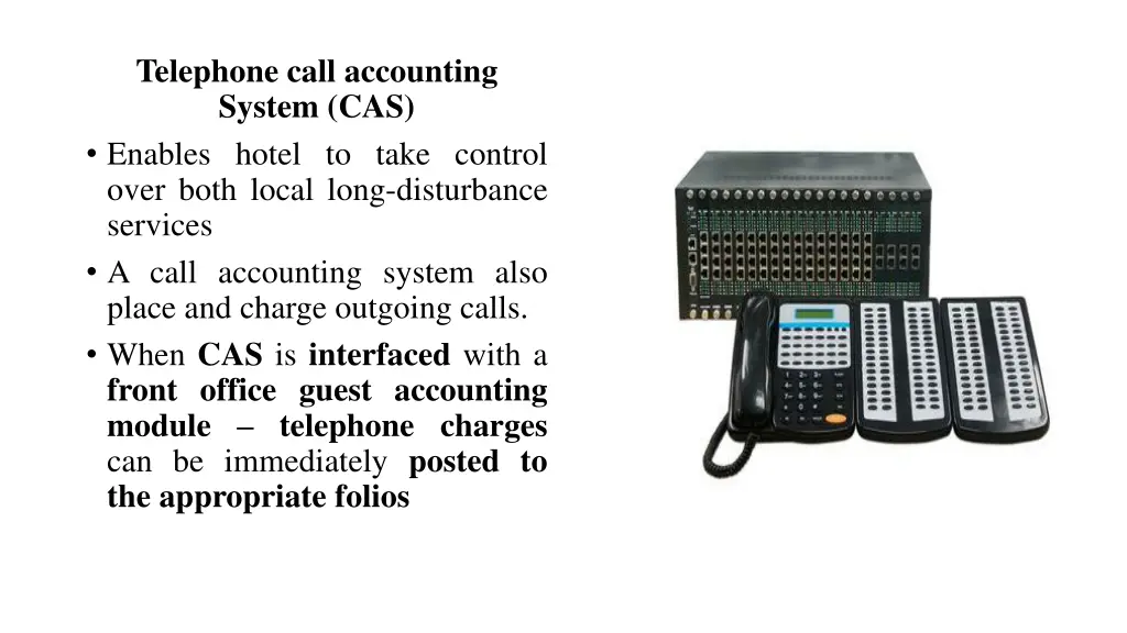 telephone call accounting system cas enables