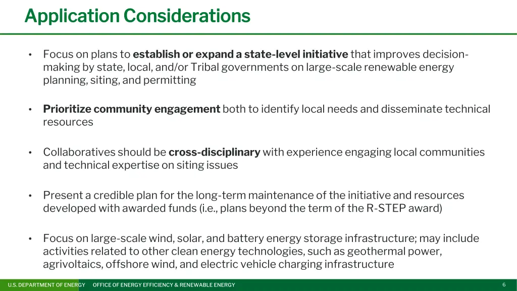application considerations application