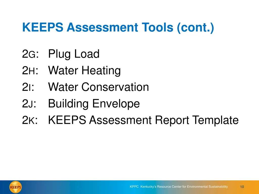 keeps assessment tools cont