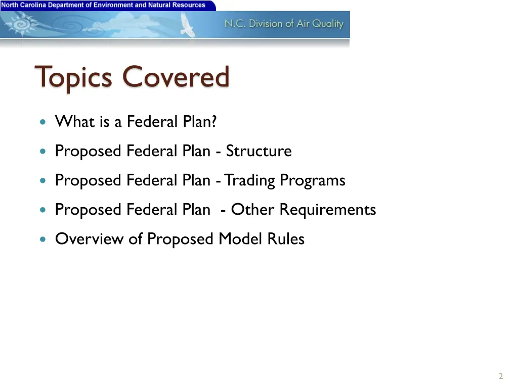 topics covered