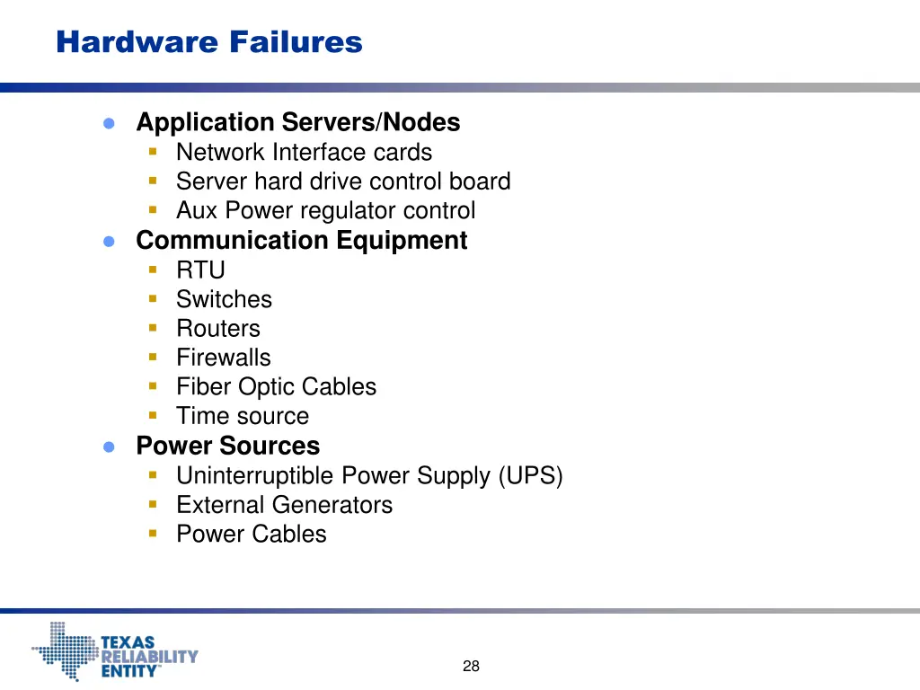 hardware failures