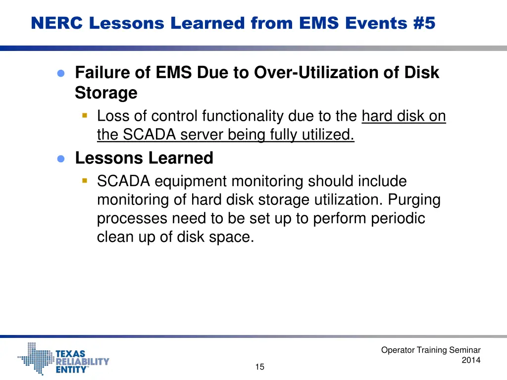 nerc lessons learned from ems events 5
