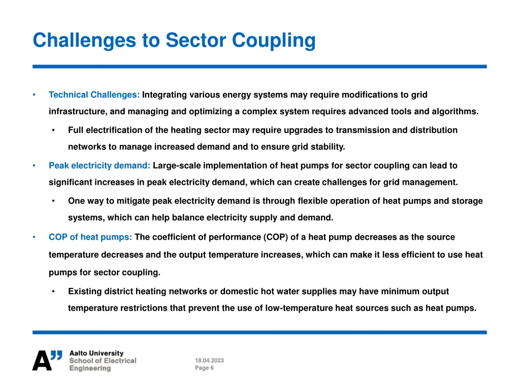 challenges to sector coupling